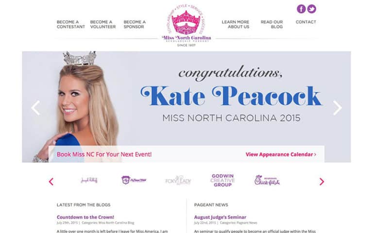 Miss NC Website | After Screenshot