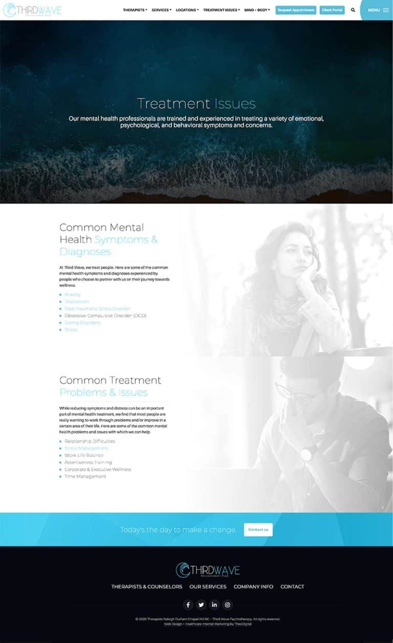 Custom Web Design for a Mental Healthcare Client