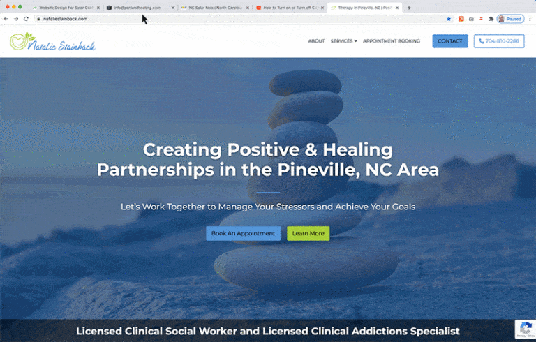 Custom Wordpress Features for a Licensed Clinical Social Worker