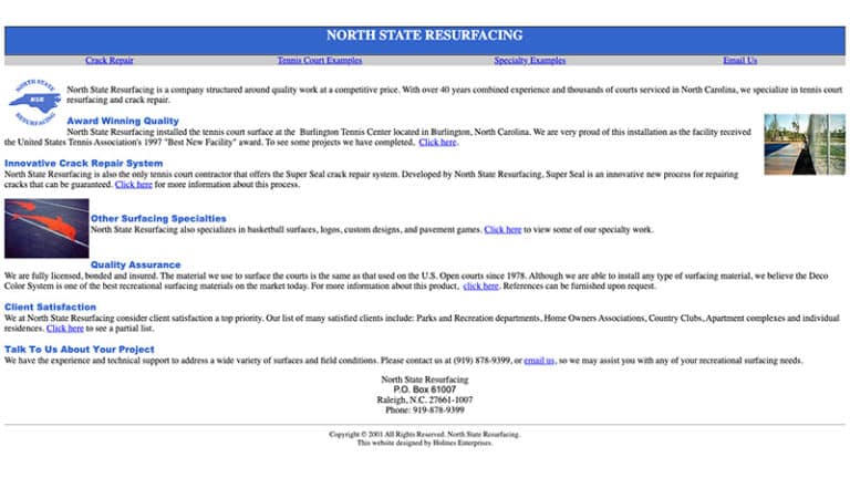 North State Resurfacing | Before Screenshot