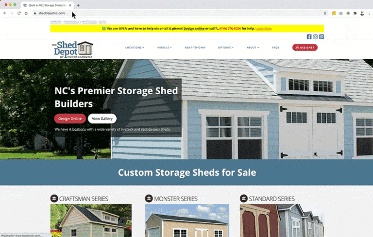 Custom WordPress Features for a Shed Construction Company