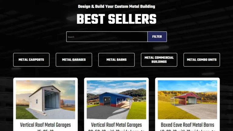 Eagle Carports Responsive Metal Building Website
