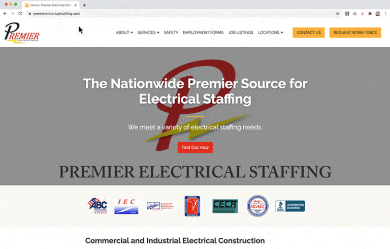 Special WordPress Features for a Construction Staffing Company