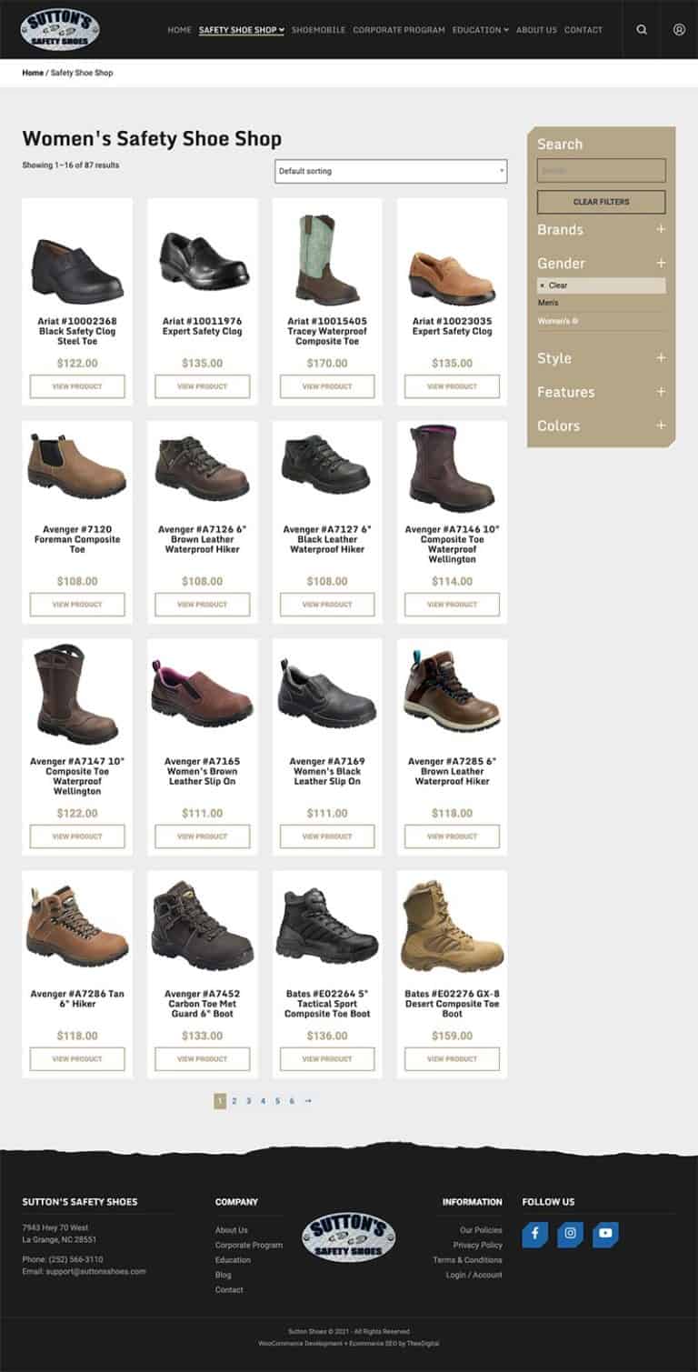 WooCommerce Web Design for a Retail Shoe Business