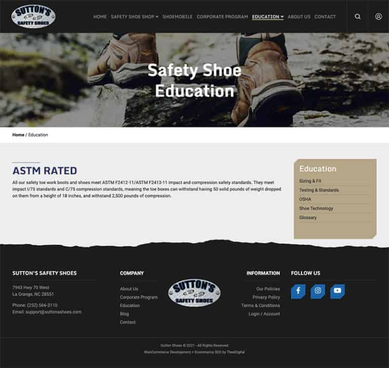 Mobile Friendly Web Design for a Retail Shoe Business