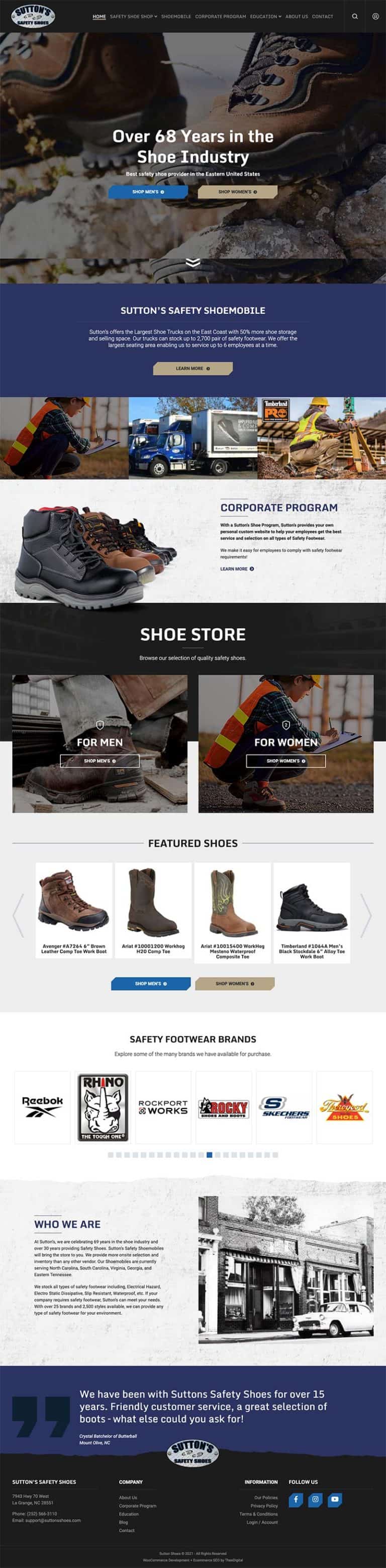 Mobile Friendly Web Design Ecommerce SEO for a Retail Shoe Business