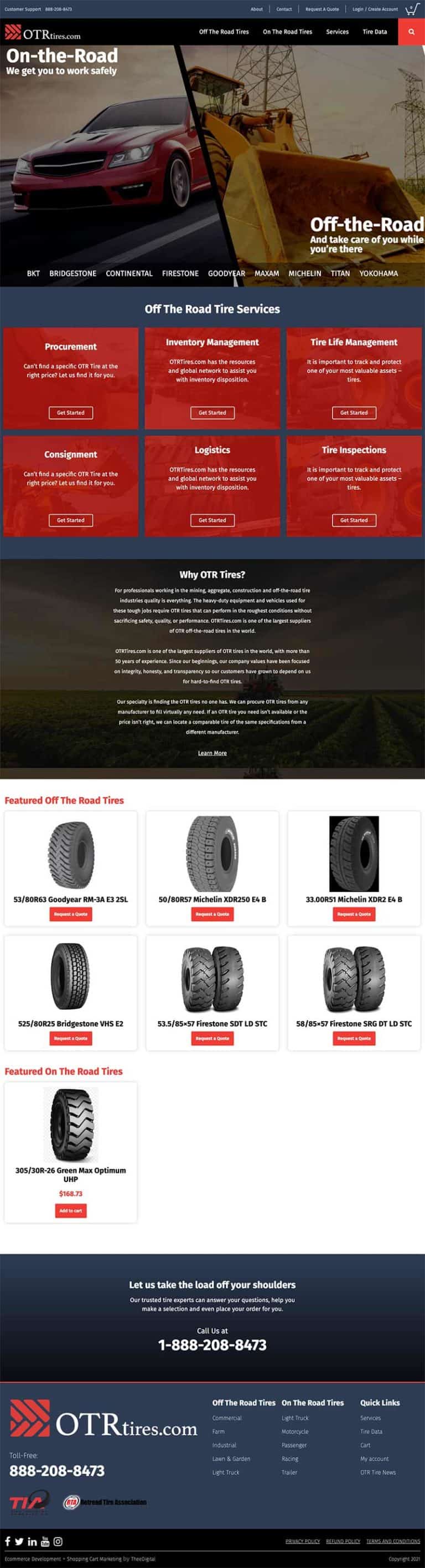 Custom Web Design for Online Auto Parts Company