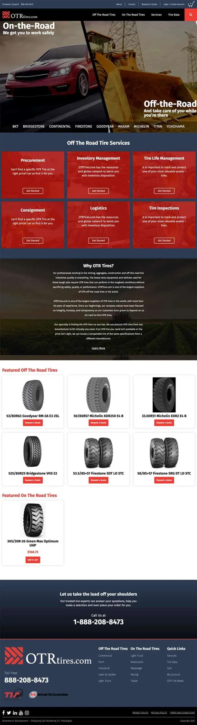 Custom Web Design for Online Auto Parts Company