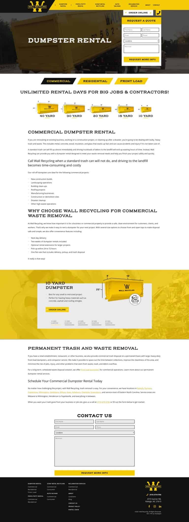 Marketing and PPC for a Construction Recycling Company