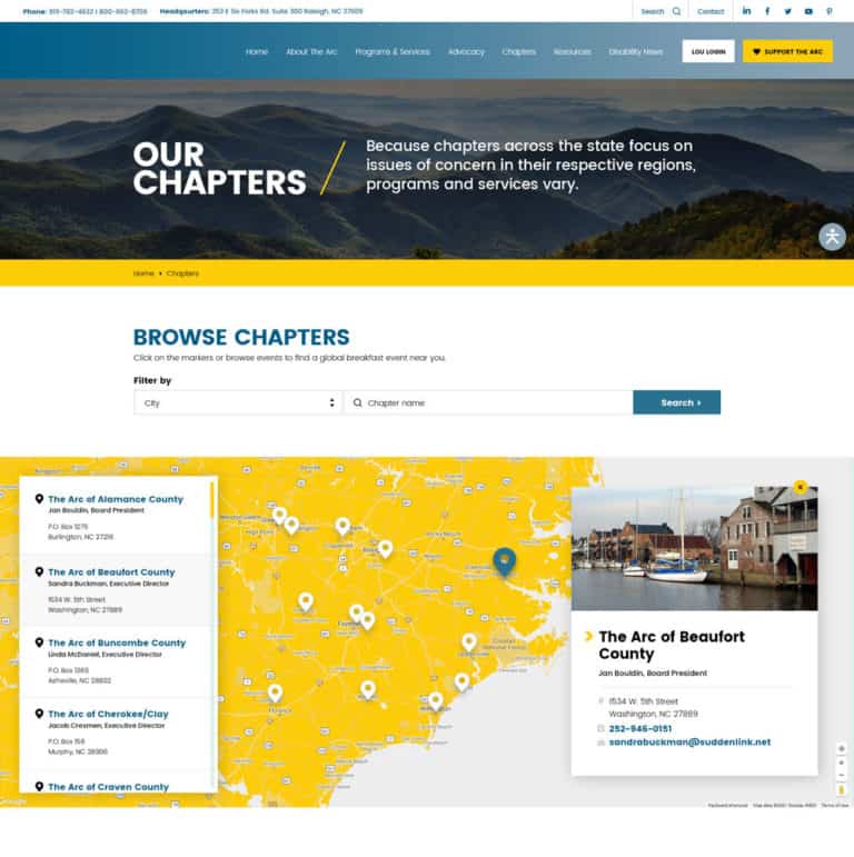 Organized Content and Search Ability for a Non-Profit Agency in Raleigh