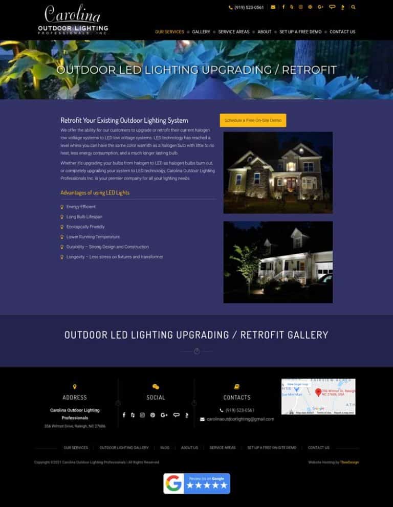 SEO and Marketing for Outdoor Lighting Professionals in Raleigh