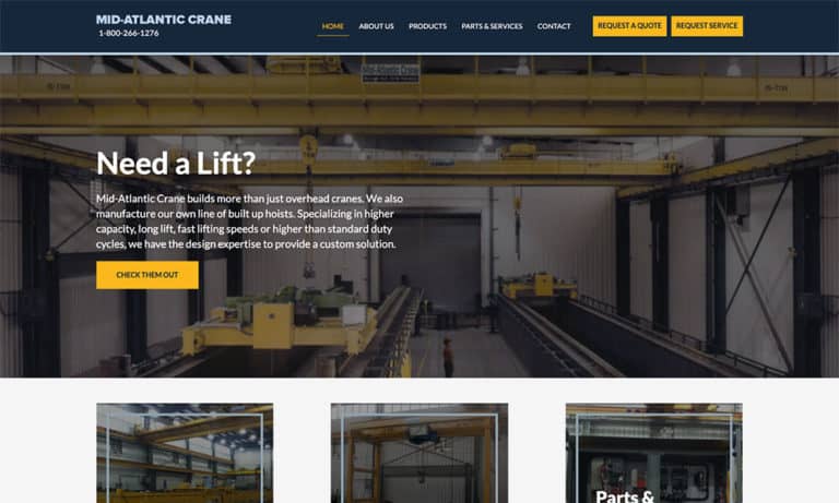 Web Design for a Construction Industry Company