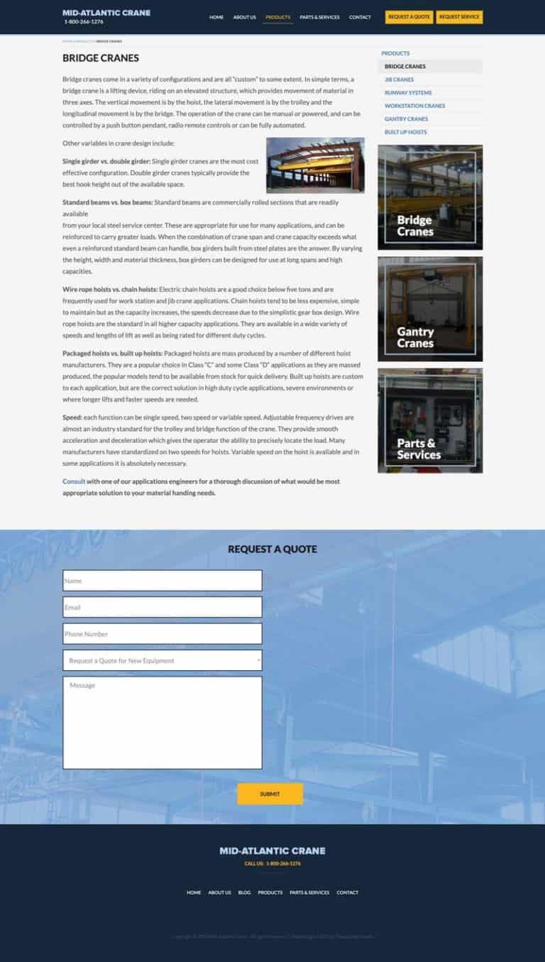 Marketing Mobile First Approach Website for a Construction Industry Company