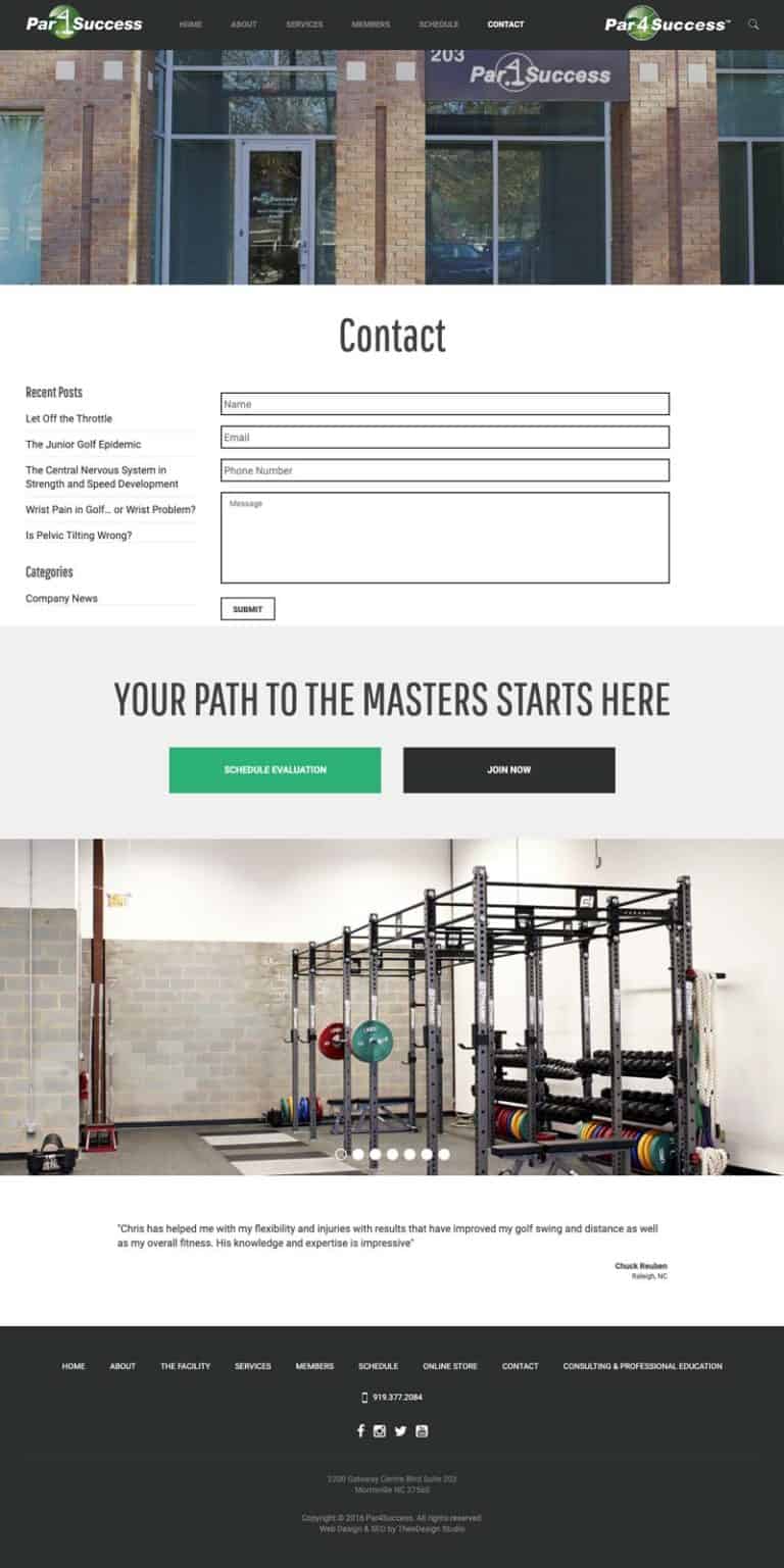 Marketing Services for a Golf Fitness and Performance Company