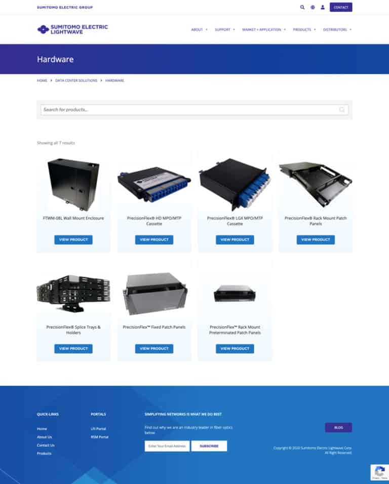 Marketing Services Thumb Friendly Mobile design WordPress Development for an Optical Fiber and Cable Manufacturing Company