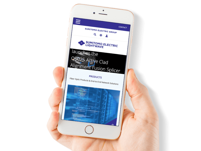 Thumb Friendly Mobile design WordPress Development for an Optical Fiber and Cable Manufacturing Company