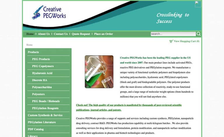 Creative PEGWorks Case Study | Before Screenshot
