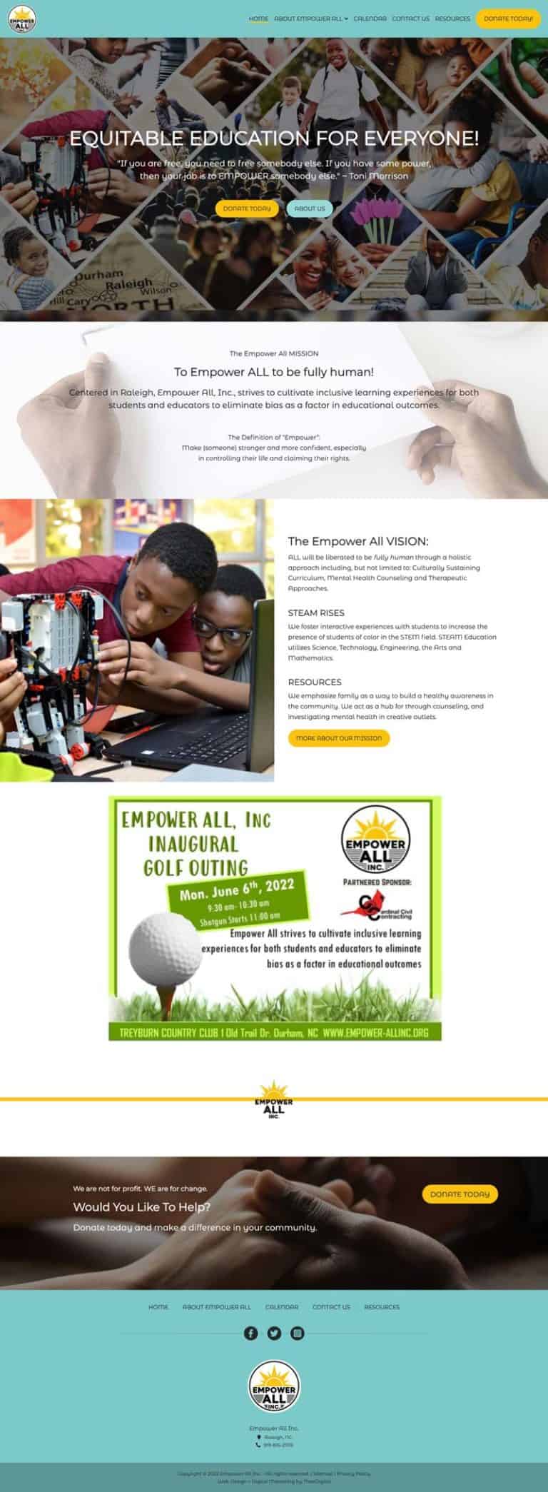 Responsive Web Design for an Education and Social Equality Non-Profit