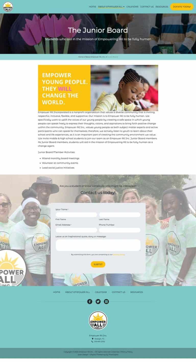 Improved User Experience for an Education and Social Equality Non-Profit
