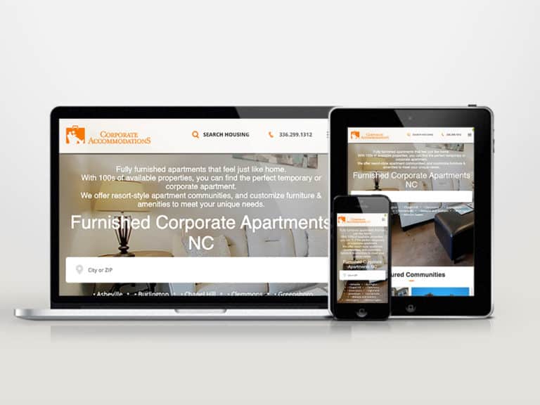 Responsive Web Development for a temporary Housing Company