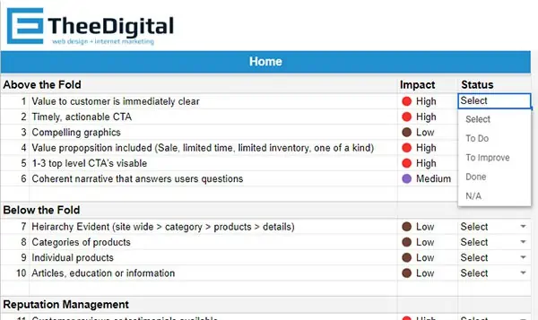 Checklist Screenshot
