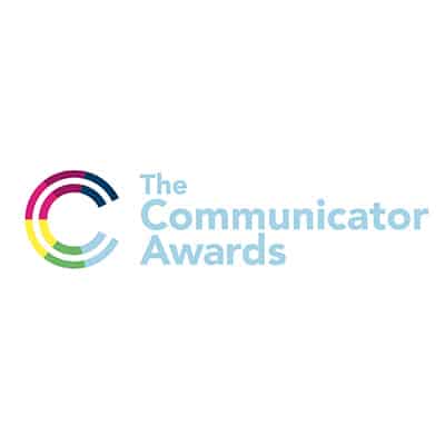 Picture of The Communicator Awards logo,honoring excellence in many different platforms of web design