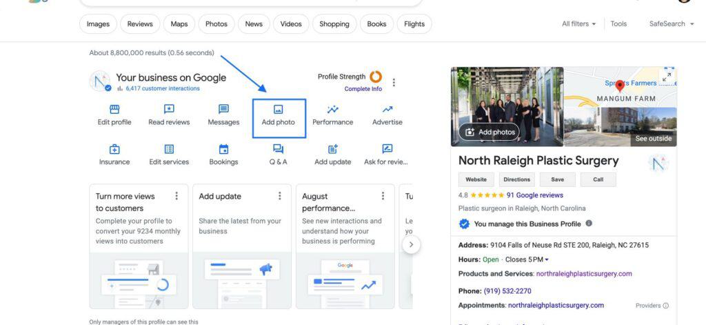 Google Business add a photo