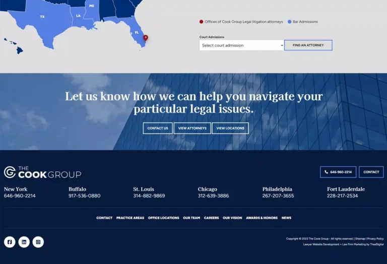 cook group web page after 25