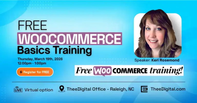 Free woocommerce basics training march 19th 2026