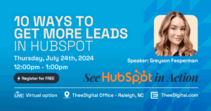 Hubspot 10 ways to gain leads training.