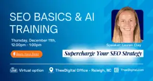 SEO and AI training free dec 11th