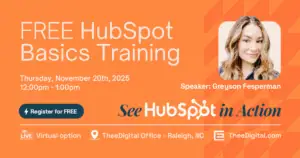 hubspot basics free training nov. 20th
