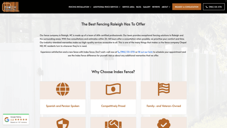 Index fence website