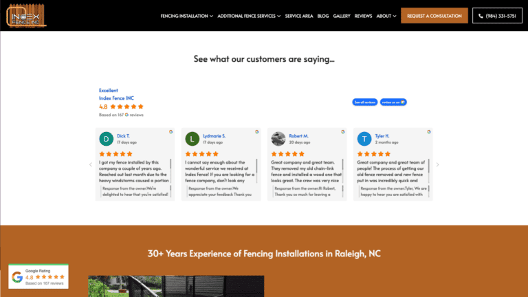 Index fence website