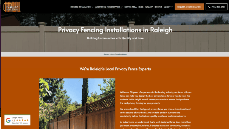 Index fence website
