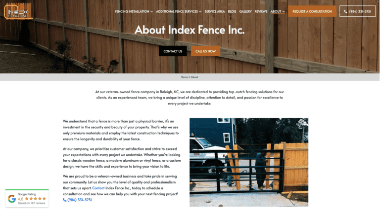 Index fence website