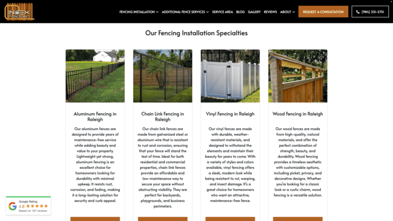 Index fence website
