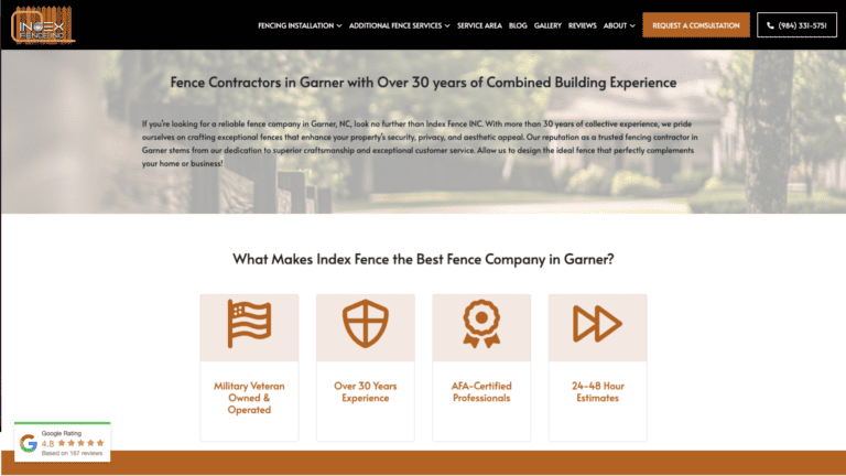 Index fence website
