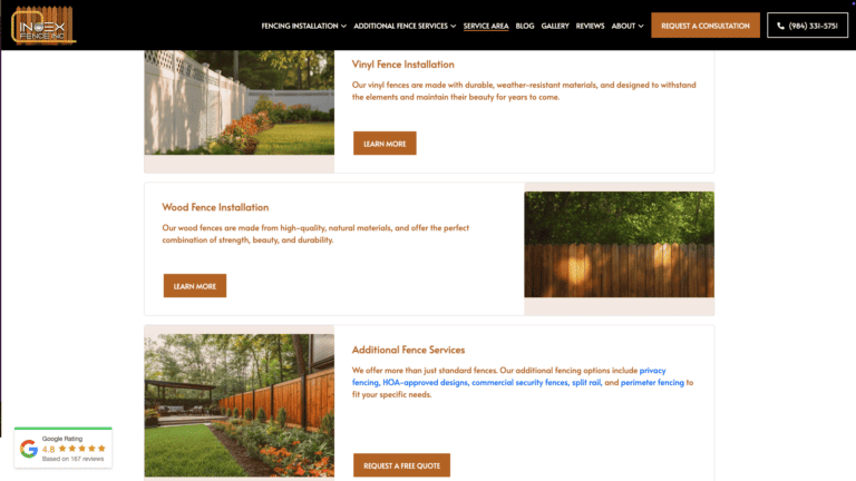 Index fence website