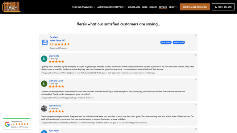 Index fence website