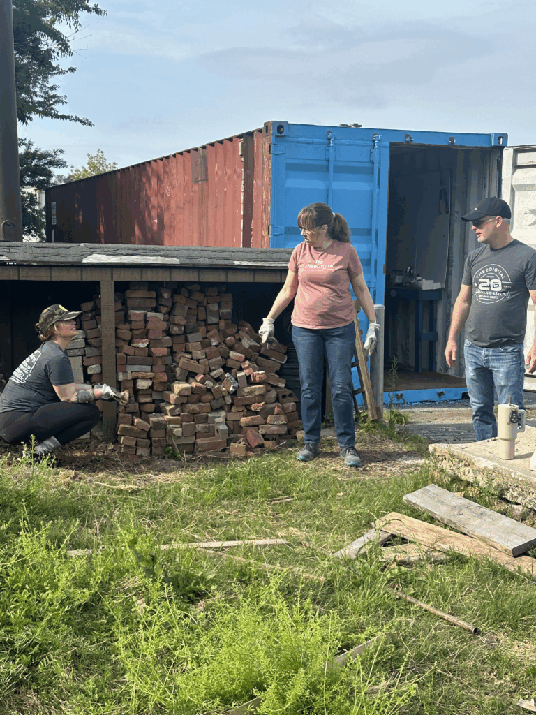 keri, greyson, and richard bbrick piling