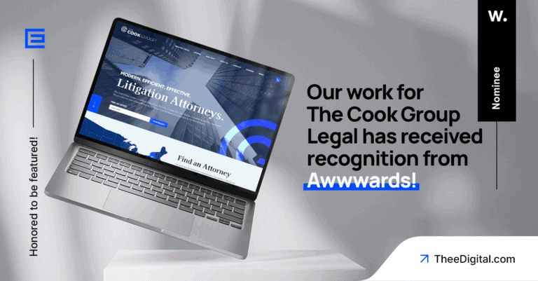 The Cook Group Legal Awwwards nomination