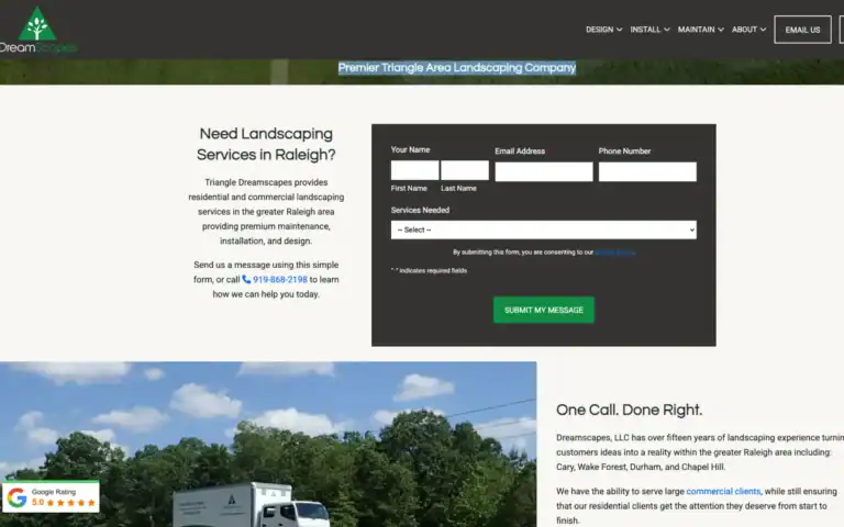 dreamscapes new website after Website redesign image 7