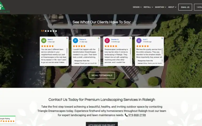 dreamscapes new website after Website redesign 14