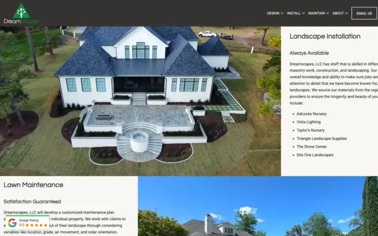dreamscapes new website after Website redesign 6
