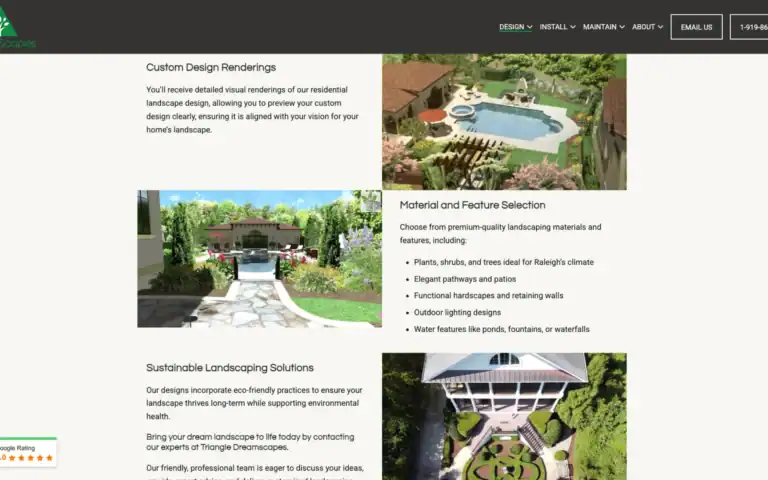 dreamscapes new website after Website redesign 9