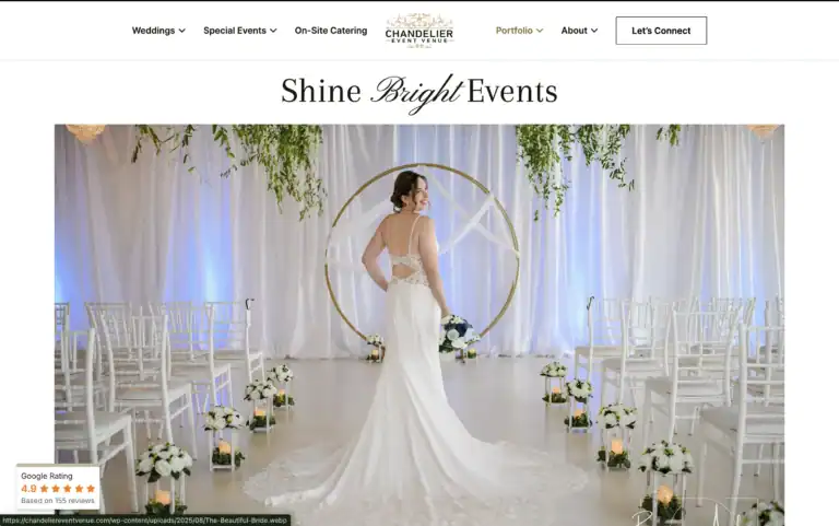 chandelier events venue new site 2