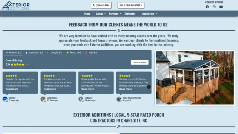 exterior additions 5 star reviews new site