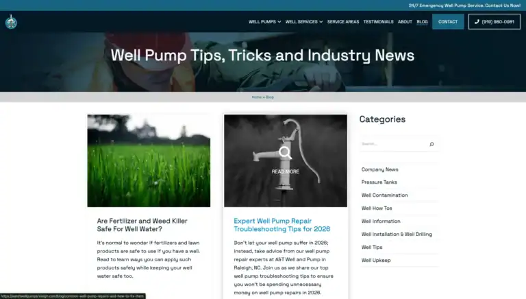 blog at well and pump