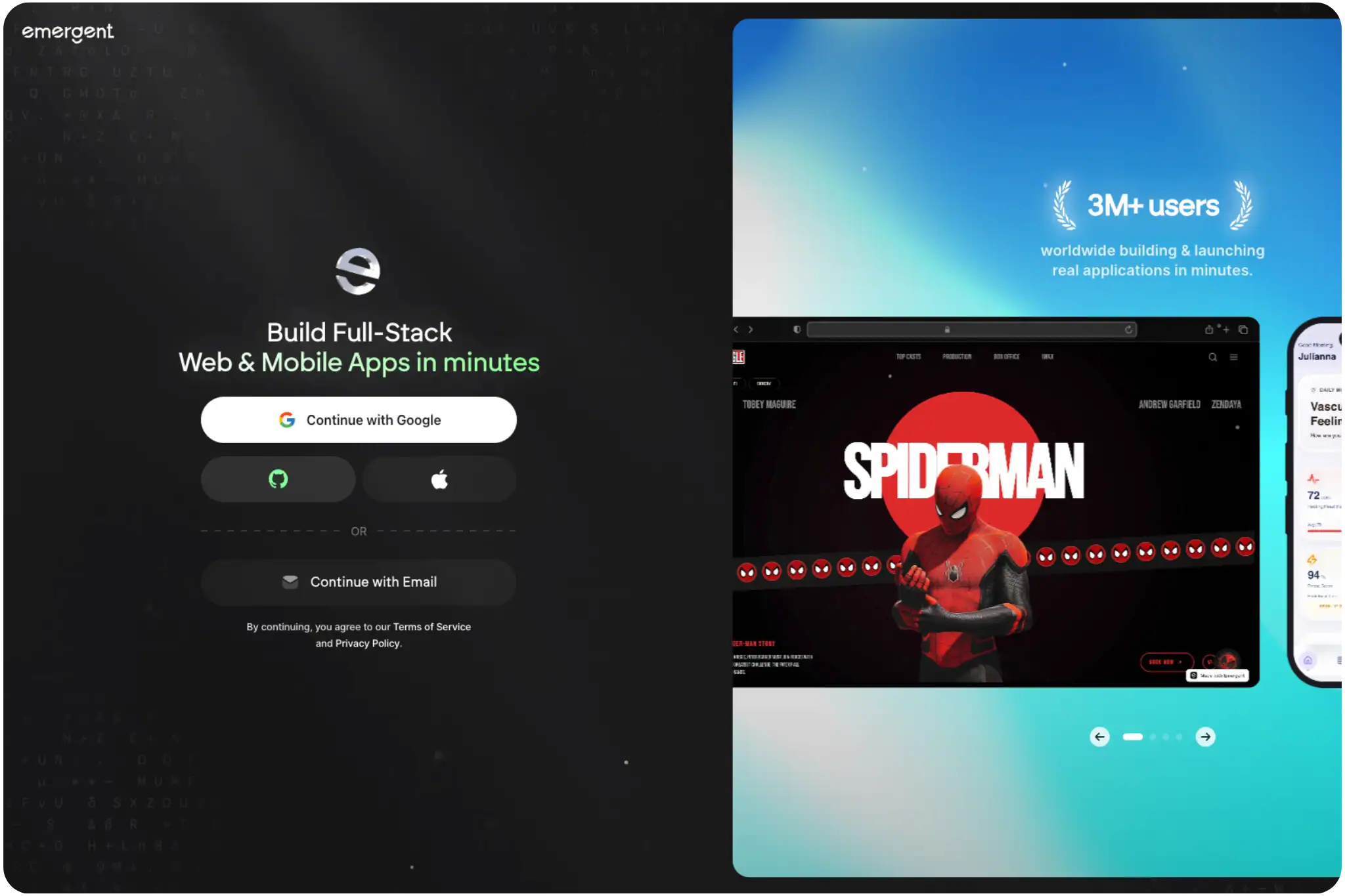 Emergent top website builder